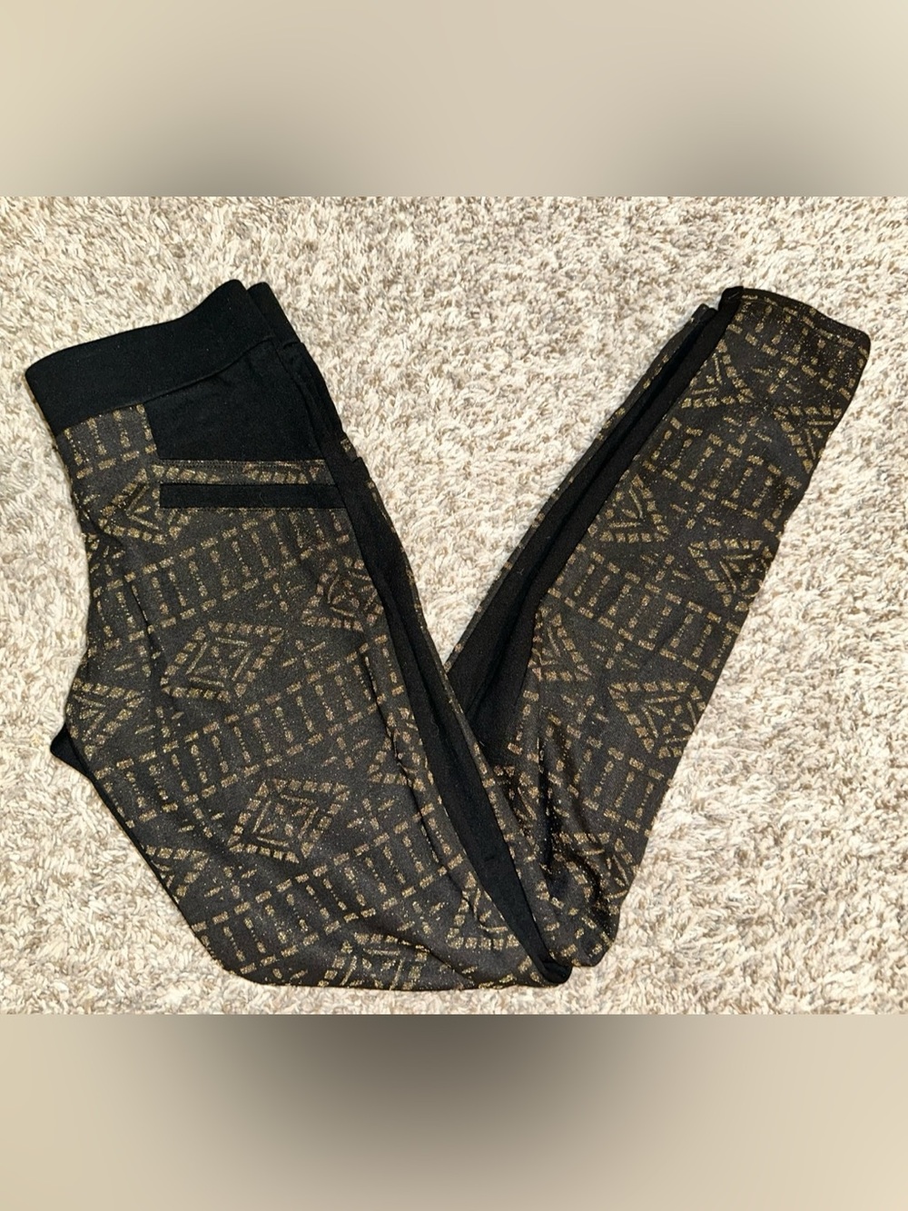 BeBop Black and Gold Leggings